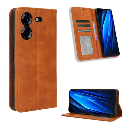 Magnetic Buckle Retro Texture Leather Phone Case, For Tecno Spark Go 1 / Pop 9 / Spark Go 2025, For Tecno Spark 30C 4G, For Tecno Spark 20 Pro 5G, For Tecno Camon 30 Premier 5G, For Tecno Pova 6 Neo 4G, For Tecno Pova 6 4G, For Tecno Camon 30 Pro 5G   ...