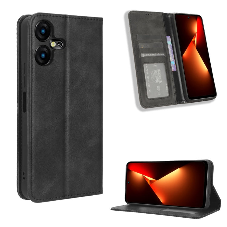Magnetic Buckle Retro Texture Leather Phone Case, For Tecno Spark Go 1 / Pop 9 / Spark Go 2025, For Tecno Spark 30C 4G, For Tecno Spark 20 Pro 5G, For Tecno Camon 30 Premier 5G, For Tecno Pova 6 Neo 4G, For Tecno Pova 6 4G, For Tecno Camon 30 Pro 5G   ...
