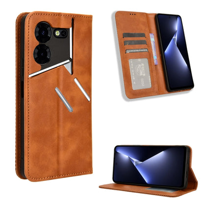 Magnetic Buckle Retro Texture Leather Phone Case, For Tecno Spark Go 1 / Pop 9 / Spark Go 2025, For Tecno Spark 30C 4G, For Tecno Spark 20 Pro 5G, For Tecno Camon 30 Premier 5G, For Tecno Pova 6 Neo 4G, For Tecno Pova 6 4G, For Tecno Camon 30 Pro 5G   ...