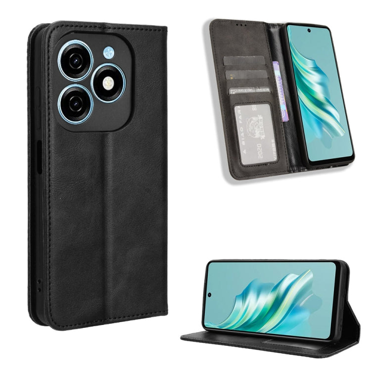 Magnetic Buckle Retro Texture Leather Phone Case, For Tecno Spark Go 1 / Pop 9 / Spark Go 2025, For Tecno Spark 30C 4G, For Tecno Spark 20 Pro 5G, For Tecno Camon 30 Premier 5G, For Tecno Pova 6 Neo 4G, For Tecno Pova 6 4G, For Tecno Camon 30 Pro 5G   ...