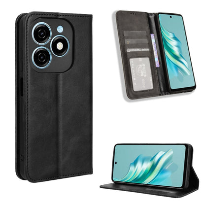 Magnetic Buckle Retro Texture Leather Phone Case, For Tecno Spark Go 1 / Pop 9 / Spark Go 2025, For Tecno Spark 30C 4G, For Tecno Spark 20 Pro 5G, For Tecno Camon 30 Premier 5G, For Tecno Pova 6 Neo 4G, For Tecno Pova 6 4G, For Tecno Camon 30 Pro 5G   ...