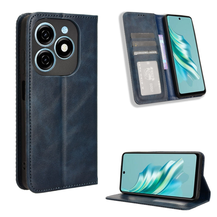 Magnetic Buckle Retro Texture Leather Phone Case, For Tecno Spark Go 1 / Pop 9 / Spark Go 2025, For Tecno Spark 30C 4G, For Tecno Spark 20 Pro 5G, For Tecno Camon 30 Premier 5G, For Tecno Pova 6 Neo 4G, For Tecno Pova 6 4G, For Tecno Camon 30 Pro 5G   ...