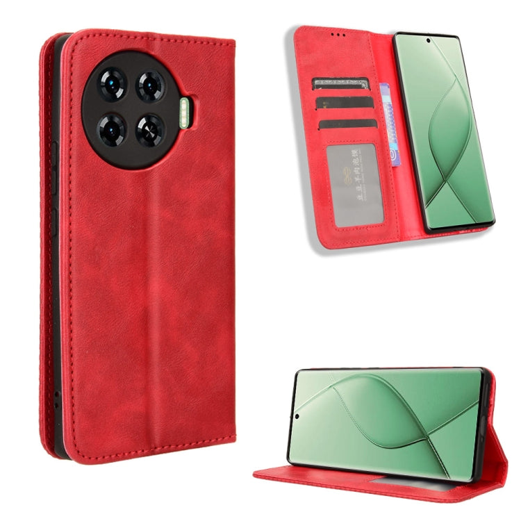 Magnetic Buckle Retro Texture Leather Phone Case, For Tecno Spark Go 1 / Pop 9 / Spark Go 2025, For Tecno Spark 30C 4G, For Tecno Spark 20 Pro 5G, For Tecno Camon 30 Premier 5G, For Tecno Pova 6 Neo 4G, For Tecno Pova 6 4G, For Tecno Camon 30 Pro 5G   ...