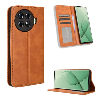 Magnetic Buckle Retro Texture Leather Phone Case, For Tecno Spark Go 1 / Pop 9 / Spark Go 2025, For Tecno Spark 30C 4G, For Tecno Spark 20 Pro 5G, For Tecno Camon 30 Premier 5G, For Tecno Pova 6 Neo 4G, For Tecno Pova 6 4G, For Tecno Camon 30 Pro 5G   ...