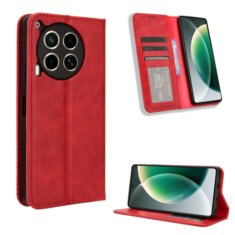 Magnetic Buckle Retro Texture Leather Phone Case, For Tecno Spark Go 1 / Pop 9 / Spark Go 2025, For Tecno Spark 30C 4G, For Tecno Spark 20 Pro 5G, For Tecno Camon 30 Premier 5G, For Tecno Pova 6 Neo 4G, For Tecno Pova 6 4G, For Tecno Camon 30 Pro 5G   ...