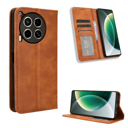 Magnetic Buckle Retro Texture Leather Phone Case, For Tecno Spark Go 1 / Pop 9 / Spark Go 2025, For Tecno Spark 30C 4G, For Tecno Spark 20 Pro 5G, For Tecno Camon 30 Premier 5G, For Tecno Pova 6 Neo 4G, For Tecno Pova 6 4G, For Tecno Camon 30 Pro 5G   ...
