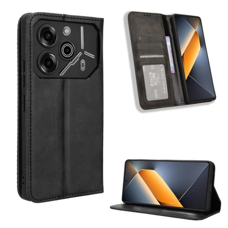 Magnetic Buckle Retro Texture Leather Phone Case, For Tecno Spark Go 1 / Pop 9 / Spark Go 2025, For Tecno Spark 30C 4G, For Tecno Spark 20 Pro 5G, For Tecno Camon 30 Premier 5G, For Tecno Pova 6 Neo 4G, For Tecno Pova 6 4G, For Tecno Camon 30 Pro 5G   ...