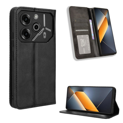 Magnetic Buckle Retro Texture Leather Phone Case, For Tecno Spark Go 1 / Pop 9 / Spark Go 2025, For Tecno Spark 30C 4G, For Tecno Spark 20 Pro 5G, For Tecno Camon 30 Premier 5G, For Tecno Pova 6 Neo 4G, For Tecno Pova 6 4G, For Tecno Camon 30 Pro 5G   ...