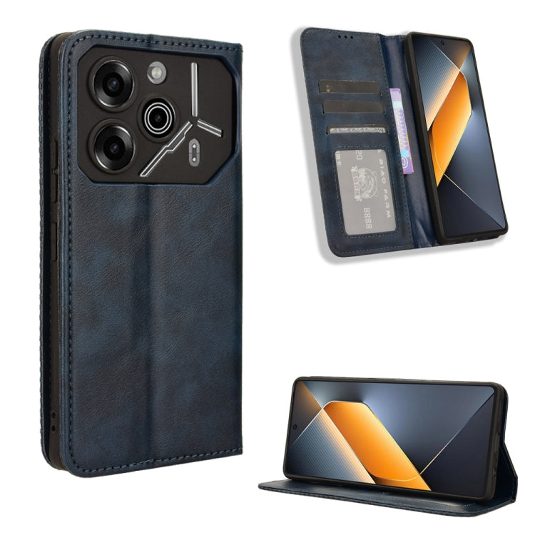 Magnetic Buckle Retro Texture Leather Phone Case, For Tecno Spark Go 1 / Pop 9 / Spark Go 2025, For Tecno Spark 30C 4G, For Tecno Spark 20 Pro 5G, For Tecno Camon 30 Premier 5G, For Tecno Pova 6 Neo 4G, For Tecno Pova 6 4G, For Tecno Camon 30 Pro 5G   ...