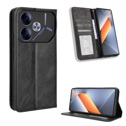 Magnetic Buckle Retro Texture Leather Phone Case, For Tecno Spark Go 1 / Pop 9 / Spark Go 2025, For Tecno Spark 30C 4G, For Tecno Spark 20 Pro 5G, For Tecno Camon 30 Premier 5G, For Tecno Pova 6 Neo 4G, For Tecno Pova 6 4G, For Tecno Camon 30 Pro 5G   ...