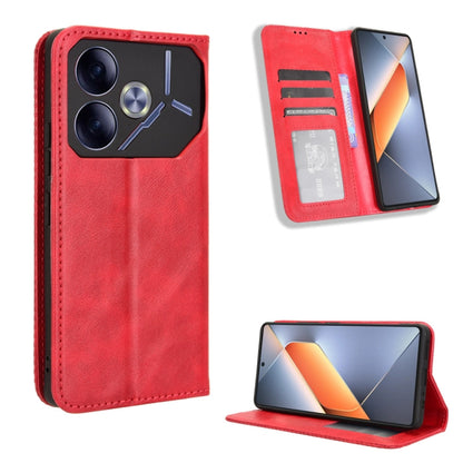 Magnetic Buckle Retro Texture Leather Phone Case, For Tecno Spark Go 1 / Pop 9 / Spark Go 2025, For Tecno Spark 30C 4G, For Tecno Spark 20 Pro 5G, For Tecno Camon 30 Premier 5G, For Tecno Pova 6 Neo 4G, For Tecno Pova 6 4G, For Tecno Camon 30 Pro 5G   ...