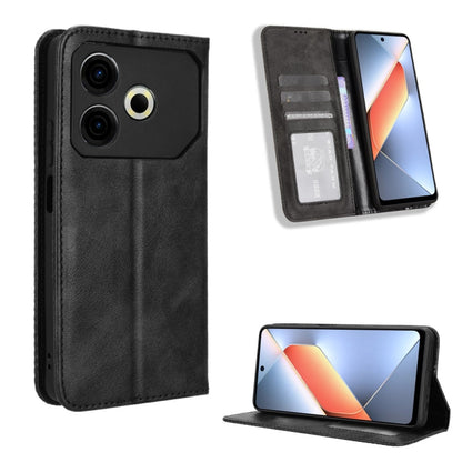 Magnetic Buckle Retro Texture Leather Phone Case, For Tecno Spark Go 1 / Pop 9 / Spark Go 2025, For Tecno Spark 30C 4G, For Tecno Spark 20 Pro 5G, For Tecno Camon 30 Premier 5G, For Tecno Pova 6 Neo 4G, For Tecno Pova 6 4G, For Tecno Camon 30 Pro 5G   ...