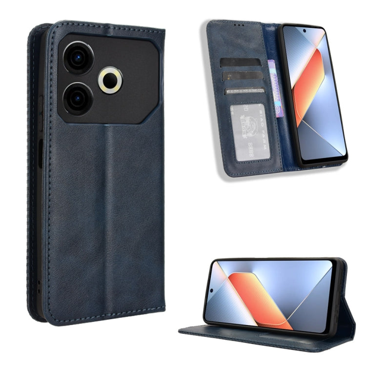 Magnetic Buckle Retro Texture Leather Phone Case, For Tecno Spark Go 1 / Pop 9 / Spark Go 2025, For Tecno Spark 30C 4G, For Tecno Spark 20 Pro 5G, For Tecno Camon 30 Premier 5G, For Tecno Pova 6 Neo 4G, For Tecno Pova 6 4G, For Tecno Camon 30 Pro 5G   ...