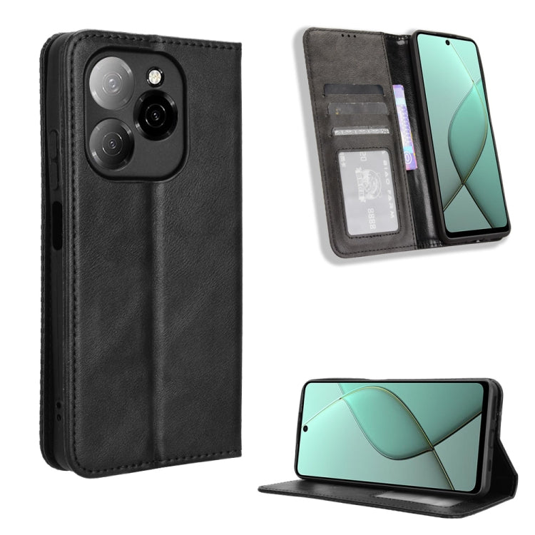 Magnetic Buckle Retro Texture Leather Phone Case, For Tecno Spark Go 1 / Pop 9 / Spark Go 2025, For Tecno Spark 30C 4G, For Tecno Spark 20 Pro 5G, For Tecno Camon 30 Premier 5G, For Tecno Pova 6 Neo 4G, For Tecno Pova 6 4G, For Tecno Camon 30 Pro 5G   ...
