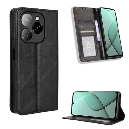 Magnetic Buckle Retro Texture Leather Phone Case, For Tecno Spark Go 1 / Pop 9 / Spark Go 2025, For Tecno Spark 30C 4G, For Tecno Spark 20 Pro 5G, For Tecno Camon 30 Premier 5G, For Tecno Pova 6 Neo 4G, For Tecno Pova 6 4G, For Tecno Camon 30 Pro 5G   ...