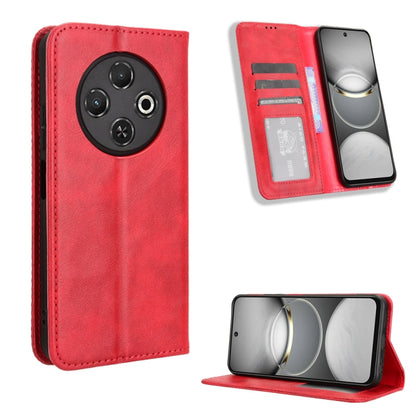 Magnetic Buckle Retro Texture Leather Phone Case, For Tecno Spark Go 1 / Pop 9 / Spark Go 2025, For Tecno Spark 30C 4G, For Tecno Spark 20 Pro 5G, For Tecno Camon 30 Premier 5G, For Tecno Pova 6 Neo 4G, For Tecno Pova 6 4G, For Tecno Camon 30 Pro 5G   ...
