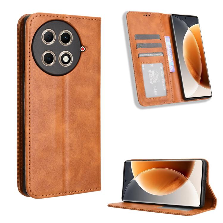 Magnetic Buckle Retro Texture Leather Phone Case, For Tecno Spark 50 5G, For Tecno Pova Curve 2 5G, For Tecno Spark 50 4G, For Tecno Camon 50 Pro 4G, For Tecno Camon 50 4G, For Tenco Spark Go 3, For Tecno Spark Slim, For Tecno Spark 40C                ...