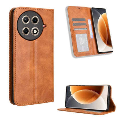 Magnetic Buckle Retro Texture Leather Phone Case, For Tecno Spark 50 5G, For Tecno Pova Curve 2 5G, For Tecno Spark 50 4G, For Tecno Camon 50 Pro 4G, For Tecno Camon 50 4G, For Tenco Spark Go 3, For Tecno Spark Slim, For Tecno Spark 40C                ...