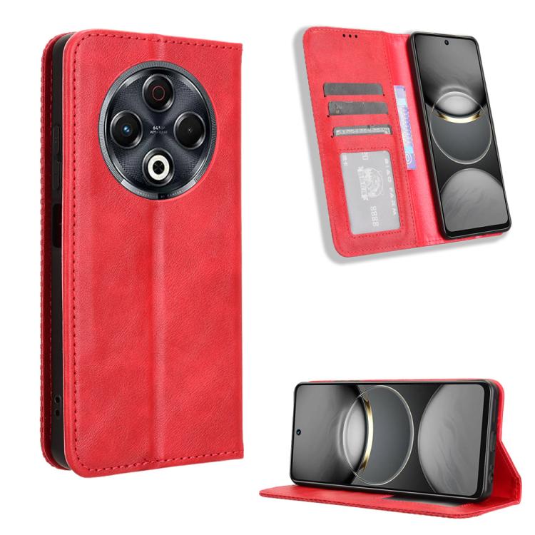 Magnetic Buckle Retro Texture Leather Phone Case, For Tecno Spark 50 5G, For Tecno Pova Curve 2 5G, For Tecno Spark 50 4G, For Tecno Camon 50 Pro 4G, For Tecno Camon 50 4G, For Tenco Spark Go 3, For Tecno Spark Slim, For Tecno Spark 40C                ...