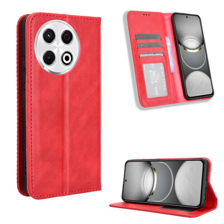 Magnetic Buckle Retro Texture Leather Phone Case, For Tecno Spark 50 5G, For Tecno Pova Curve 2 5G, For Tecno Spark 50 4G, For Tecno Camon 50 Pro 4G, For Tecno Camon 50 4G, For Tenco Spark Go 3, For Tecno Spark Slim, For Tecno Spark 40C                ...