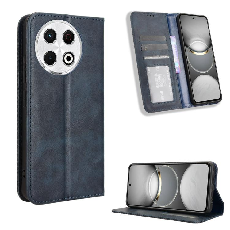 Magnetic Buckle Retro Texture Leather Phone Case, For Tecno Spark 50 5G, For Tecno Pova Curve 2 5G, For Tecno Spark 50 4G, For Tecno Camon 50 Pro 4G, For Tecno Camon 50 4G, For Tenco Spark Go 3, For Tecno Spark Slim, For Tecno Spark 40C                ...