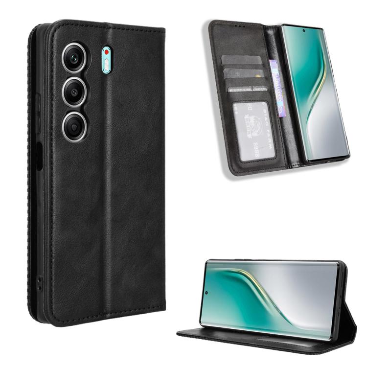 Magnetic Buckle Retro Texture Leather Phone Case, For Tecno Spark 50 5G, For Tecno Pova Curve 2 5G, For Tecno Spark 50 4G, For Tecno Camon 50 Pro 4G, For Tecno Camon 50 4G, For Tenco Spark Go 3, For Tecno Spark Slim, For Tecno Spark 40C                ...