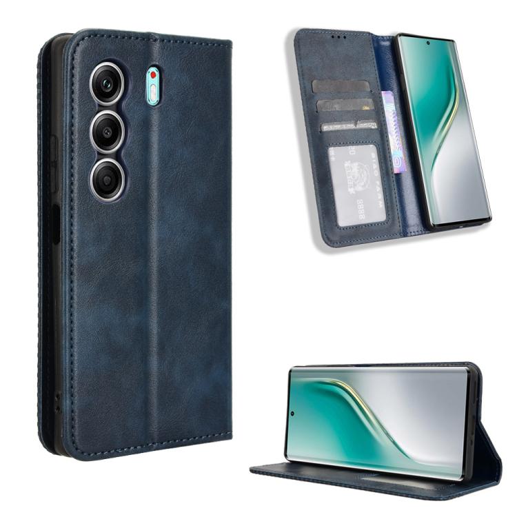 Magnetic Buckle Retro Texture Leather Phone Case, For Tecno Spark 50 5G, For Tecno Pova Curve 2 5G, For Tecno Spark 50 4G, For Tecno Camon 50 Pro 4G, For Tecno Camon 50 4G, For Tenco Spark Go 3, For Tecno Spark Slim, For Tecno Spark 40C                ...
