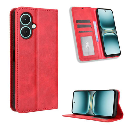 Magnetic Buckle Retro Texture Leather Phone Case, For Tecno Spark 50 5G, For Tecno Pova Curve 2 5G, For Tecno Spark 50 4G, For Tecno Camon 50 Pro 4G, For Tecno Camon 50 4G, For Tenco Spark Go 3, For Tecno Spark Slim, For Tecno Spark 40C                ...