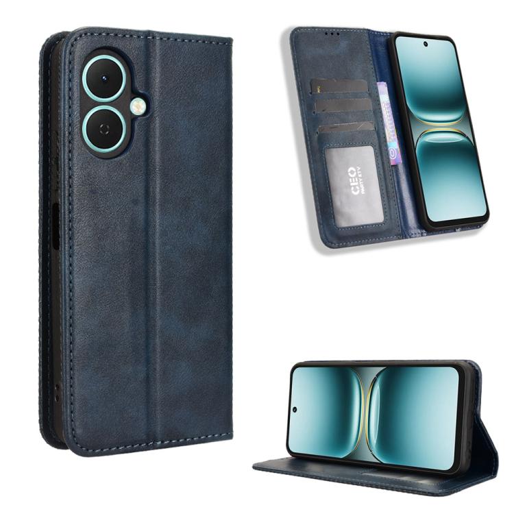 Magnetic Buckle Retro Texture Leather Phone Case, For Tecno Spark 50 5G, For Tecno Pova Curve 2 5G, For Tecno Spark 50 4G, For Tecno Camon 50 Pro 4G, For Tecno Camon 50 4G, For Tenco Spark Go 3, For Tecno Spark Slim, For Tecno Spark 40C                ...