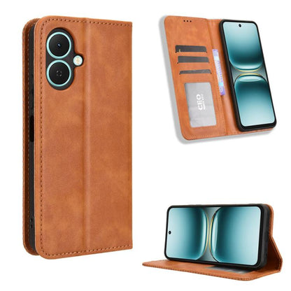 Magnetic Buckle Retro Texture Leather Phone Case, For Tecno Spark 50 5G, For Tecno Pova Curve 2 5G, For Tecno Spark 50 4G, For Tecno Camon 50 Pro 4G, For Tecno Camon 50 4G, For Tenco Spark Go 3, For Tecno Spark Slim, For Tecno Spark 40C                ...