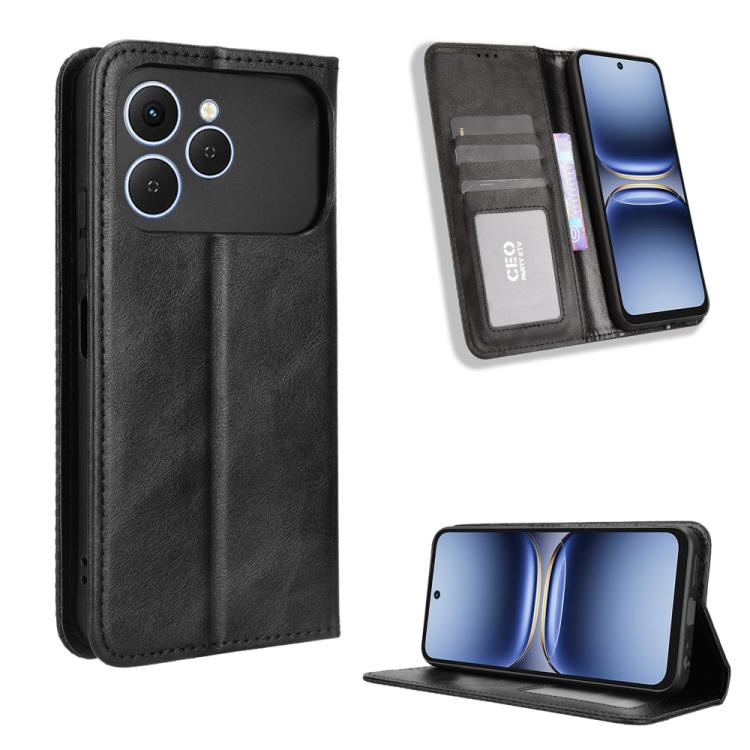 Magnetic Buckle Retro Texture Leather Phone Case, For Tecno Spark 50 5G, For Tecno Pova Curve 2 5G, For Tecno Spark 50 4G, For Tecno Camon 50 Pro 4G, For Tecno Camon 50 4G, For Tenco Spark Go 3, For Tecno Spark Slim, For Tecno Spark 40C                ...