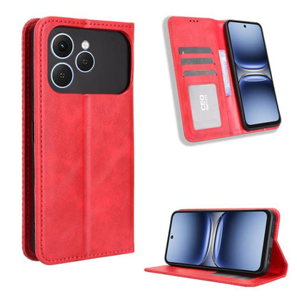 Magnetic Buckle Retro Texture Leather Phone Case, For Tecno Spark 50 5G, For Tecno Pova Curve 2 5G, For Tecno Spark 50 4G, For Tecno Camon 50 Pro 4G, For Tecno Camon 50 4G, For Tenco Spark Go 3, For Tecno Spark Slim, For Tecno Spark 40C                ...