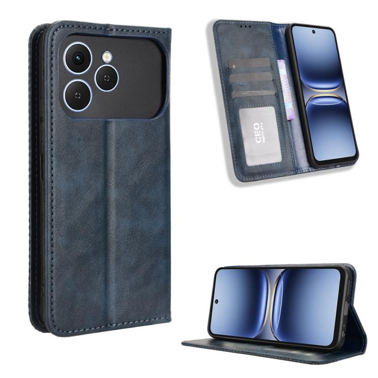 Magnetic Buckle Retro Texture Leather Phone Case, For Tecno Spark 50 5G, For Tecno Pova Curve 2 5G, For Tecno Spark 50 4G, For Tecno Camon 50 Pro 4G, For Tecno Camon 50 4G, For Tenco Spark Go 3, For Tecno Spark Slim, For Tecno Spark 40C                ...