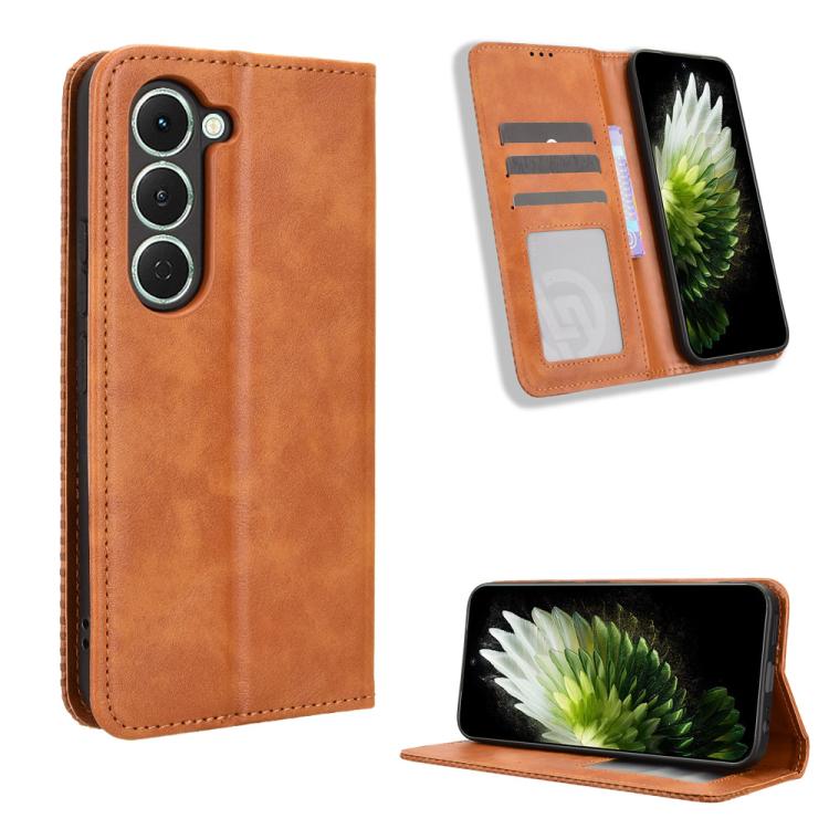 Magnetic Buckle Retro Texture Leather Phone Case, For Tecno Spark 50 5G, For Tecno Pova Curve 2 5G, For Tecno Spark 50 4G, For Tecno Camon 50 Pro 4G, For Tecno Camon 50 4G, For Tenco Spark Go 3, For Tecno Spark Slim, For Tecno Spark 40C                ...