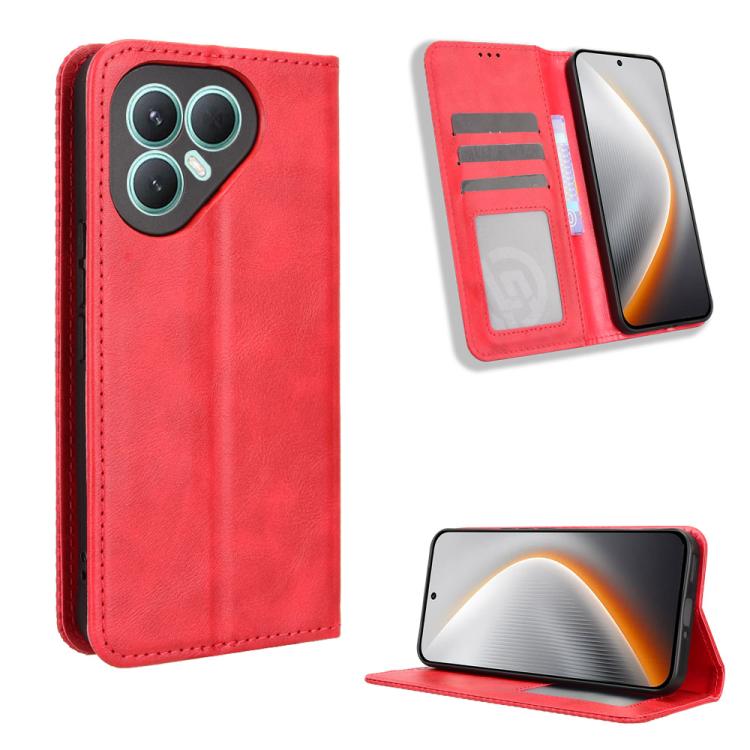 Magnetic Buckle Retro Texture Leather Phone Case, For Tecno Spark 50 5G, For Tecno Pova Curve 2 5G, For Tecno Spark 50 4G, For Tecno Camon 50 Pro 4G, For Tecno Camon 50 4G, For Tenco Spark Go 3, For Tecno Spark Slim, For Tecno Spark 40C                ...