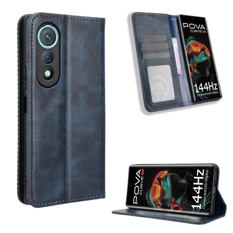 Magnetic Buckle Retro Texture Leather Phone Case, For Tecno Spark 50 5G, For Tecno Pova Curve 2 5G, For Tecno Spark 50 4G, For Tecno Camon 50 Pro 4G, For Tecno Camon 50 4G, For Tenco Spark Go 3, For Tecno Spark Slim, For Tecno Spark 40C                ...