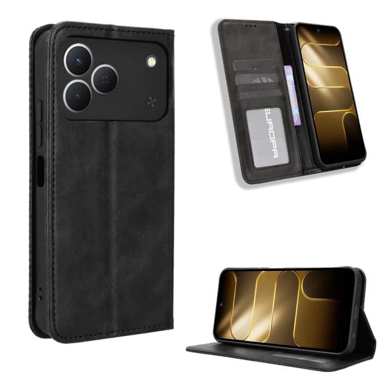 Magnetic Buckle Retro Texture Leather Phone Case, For Tecno Spark 50 5G, For Tecno Pova Curve 2 5G, For Tecno Spark 50 4G, For Tecno Camon 50 Pro 4G, For Tecno Camon 50 4G, For Tenco Spark Go 3, For Tecno Spark Slim, For Tecno Spark 40C                ...
