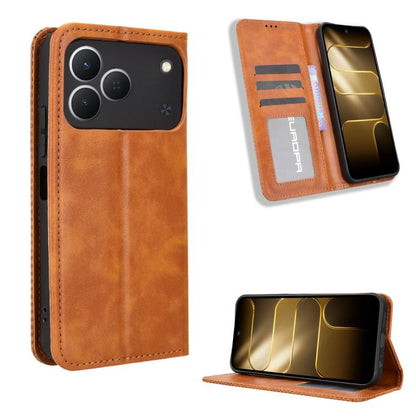 Magnetic Buckle Retro Texture Leather Phone Case, For Tecno Spark 50 5G, For Tecno Pova Curve 2 5G, For Tecno Spark 50 4G, For Tecno Camon 50 Pro 4G, For Tecno Camon 50 4G, For Tenco Spark Go 3, For Tecno Spark Slim, For Tecno Spark 40C                ...