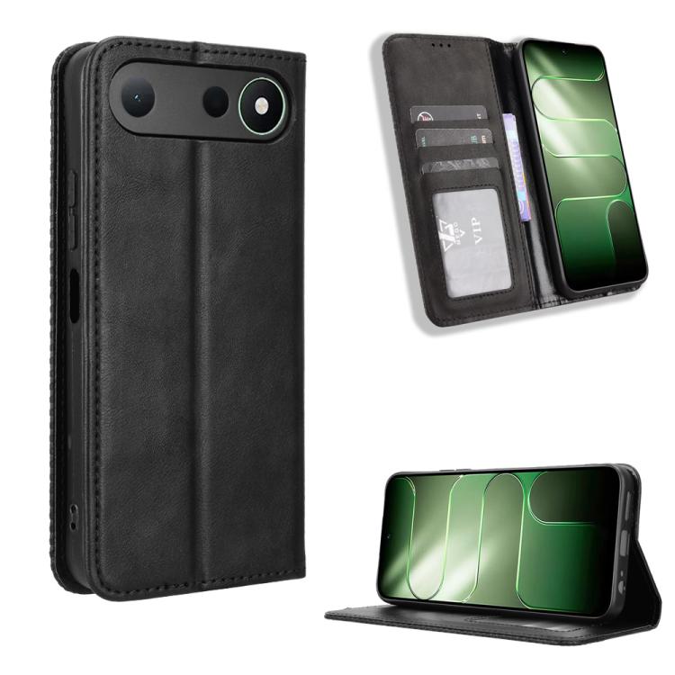 Magnetic Buckle Retro Texture Leather Phone Case, For Tecno Spark 50 5G, For Tecno Pova Curve 2 5G, For Tecno Spark 50 4G, For Tecno Camon 50 Pro 4G, For Tecno Camon 50 4G, For Tenco Spark Go 3, For Tecno Spark Slim, For Tecno Spark 40C                ...