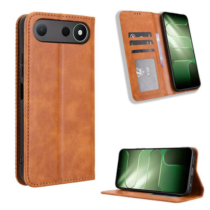 Magnetic Buckle Retro Texture Leather Phone Case, For Tecno Spark 50 5G, For Tecno Pova Curve 2 5G, For Tecno Spark 50 4G, For Tecno Camon 50 Pro 4G, For Tecno Camon 50 4G, For Tenco Spark Go 3, For Tecno Spark Slim, For Tecno Spark 40C                ...