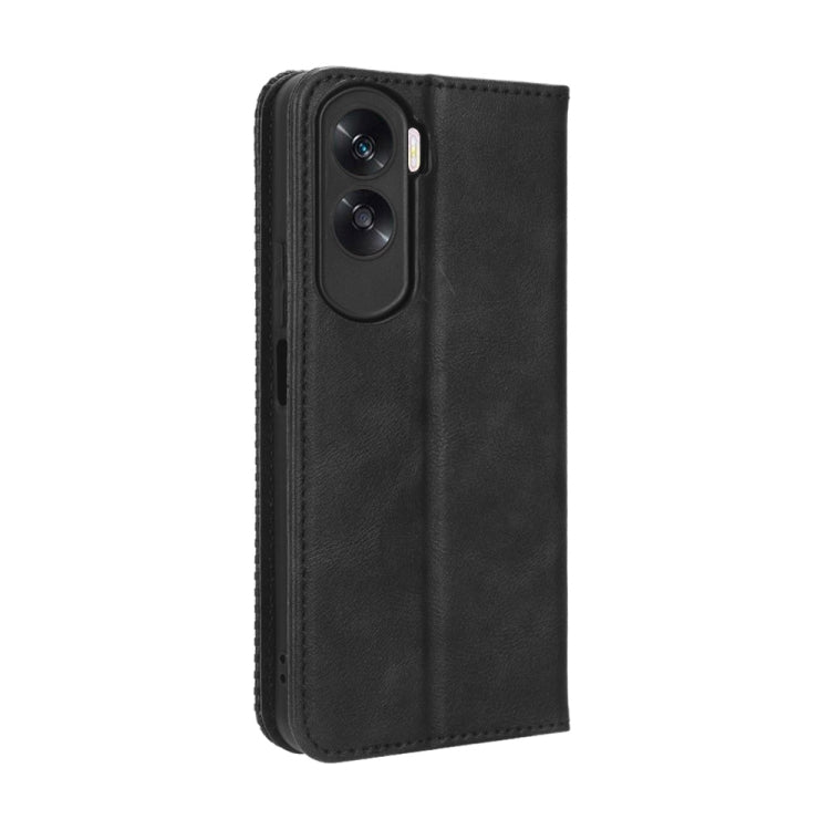Magnetic Buckle Retro Texture Leather Phone Case, For Honor X50i