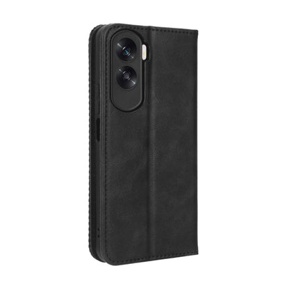 Magnetic Buckle Retro Texture Leather Phone Case, For Honor X50i