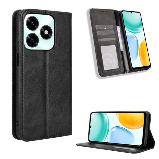 Magnetic Buckle Retro Texture Leather Phone Case