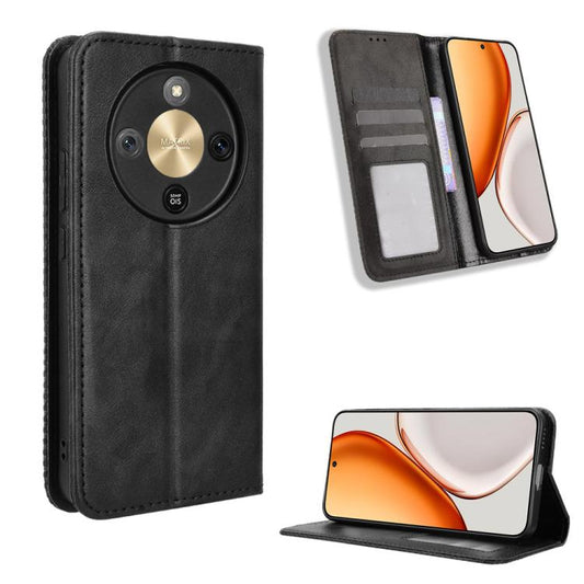Magnetic Buckle Retro Texture Leather Phone Case