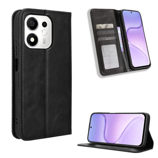 Magnetic Buckle Retro Texture Leather Phone Case, For Honor 600 Smart 5G, For Honor X7e 4G / Play 80 Plus 5G, For Honor 600 / 600 Pro Global, For Honor 600 Lite Global, For Honor X6d 5G / Play 60A 5G, For Honor Magic8 Pro Air 5G, For Honor X8d 4G