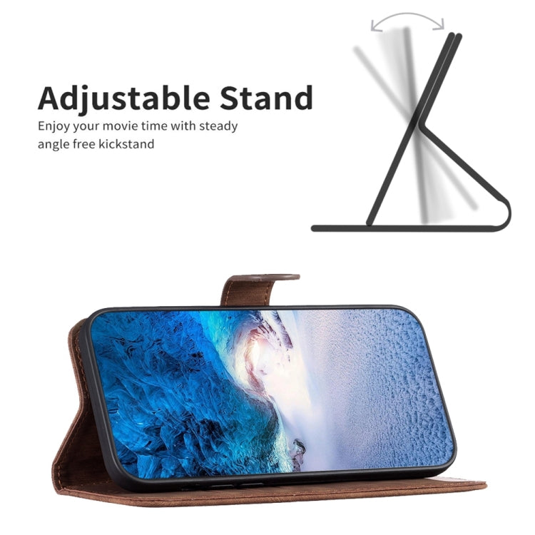 Plaid Embossed Leather Phone Case, For Realme C55