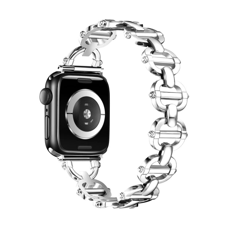 Ladder Buckle Metal Watch Band, For Apple Watch Ultra 49mm, For Apple Watch 8 41mm, For Apple Watch 8 45mm, For Apple Watch SE 2022 40mm, For Apple Watch SE 2022 44mm, For Apple Watch 7 41mm, For Apple Watch 7 45mm, For Apple Watch SE 40mm�������������...