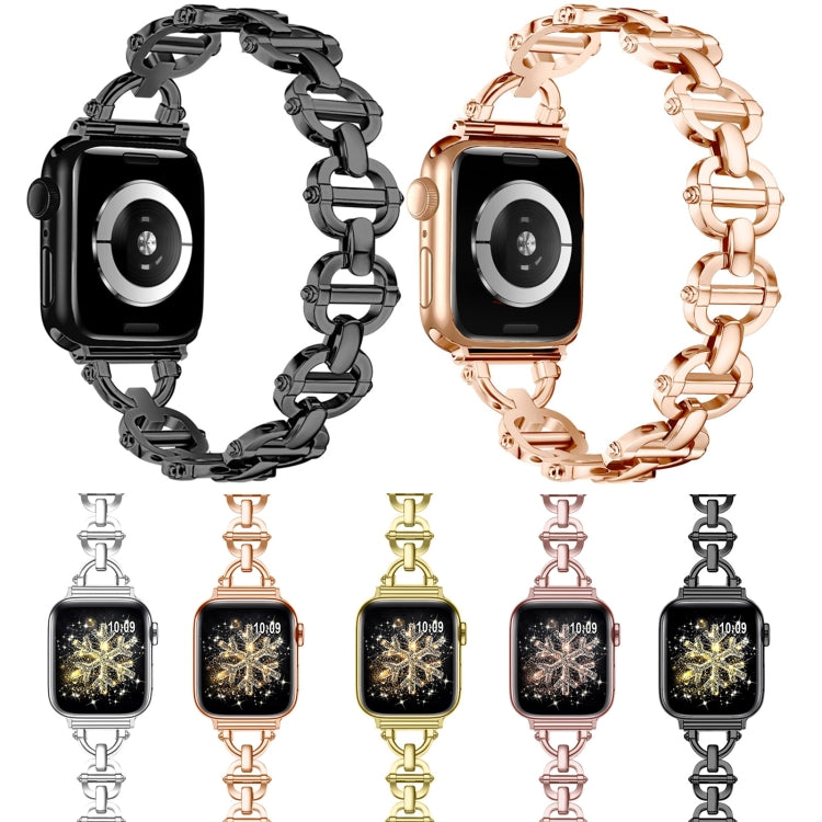Ladder Buckle Metal Watch Band, For Apple Watch Ultra 49mm, For Apple Watch 8 41mm, For Apple Watch 8 45mm, For Apple Watch SE 2022 40mm, For Apple Watch SE 2022 44mm, For Apple Watch 7 41mm, For Apple Watch 7 45mm, For Apple Watch SE 40mm�������������...