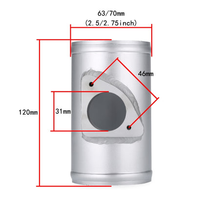XH-UN608 Car Modified Engine Air Flow Meter Flange Intake Sensor for Mazda Atenza / Axela, 63mm, 70mm