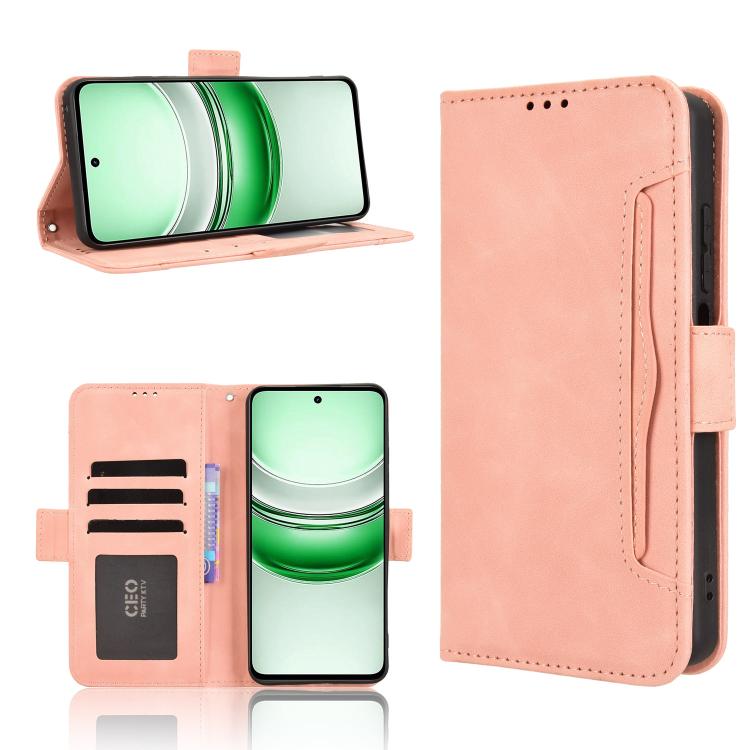 Skin Feel Calf Texture Card Slots Leather Phone Case, For Realme 16T 5G, For Realme C100i 4G / C100x 4G, For Realme C100 4G, For Realme C83 5G / P4 Lite 5G, For Realme P4 Power 5G, For Realme Note 80 4G, For Realme 16 5G, For Realme 16 Pro+ 5G         ...
